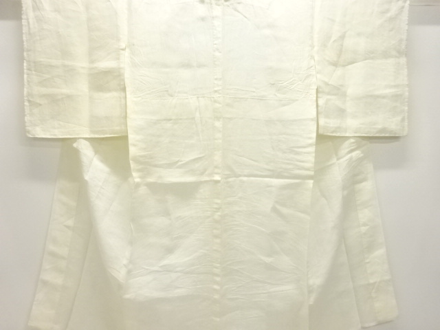 アンティーク　すかし織幾何学に笹・楓模様夏用長襦袢